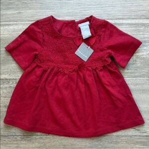 Tahari Red Lace Baby Dress